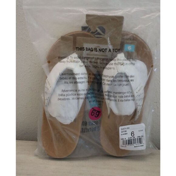 Reef CI7130 Women's Sz 6 Cloud White Santa Ana Flip Flop Sandals - Picture 10 of 11